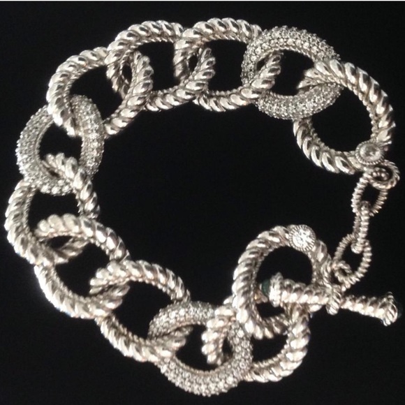 Judith Ripka Jewelry - Sterling Silver Diamonique Curb Link Bracelet